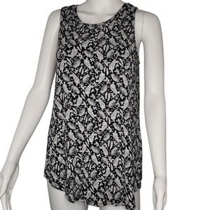 Old Navy Luxe Black & White‎ Tiger Print Top